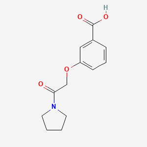 molecular formula C13H15NO4 B1317908 3-(2-Oxo-2-pyrrolidin-1-yl-ethoxy)-benzoic acid CAS No. 923173-87-9