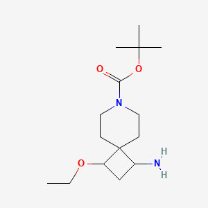 molecular formula C15H28N2O3 B13179124 Tert-butyl 1-amino-3-ethoxy-7-azaspiro[3.5]nonane-7-carboxylate CAS No. 1354953-72-2