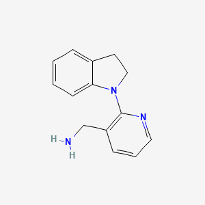 molecular formula C14H15N3 B1317914 (2-(Indolin-1-yl)pyridin-3-yl)methanamine CAS No. 953723-76-7