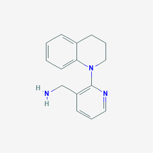 molecular formula C15H17N3 B1317917 {2-[3,4-Dihydro-1(2H)-quinolinyl]-3-pyridinyl}methanamine CAS No. 953884-19-0