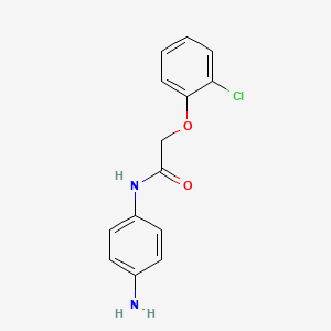 molecular formula C14H13ClN2O2 B1317918 N-(4-Aminophenyl)-2-(2-chlorophenoxy)acetamide CAS No. 953886-54-9