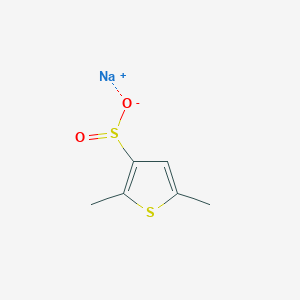 molecular formula C6H7NaO2S2 B13179183 Sodium 2,5-dimethylthiophene-3-sulfinate 