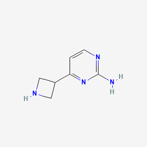 molecular formula C7H10N4 B13179185 4-(Azetidin-3-yl)pyrimidin-2-amine 