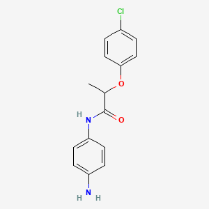 molecular formula C15H15ClN2O2 B1317925 N-(4-Aminophenyl)-2-(4-chlorophenoxy)propanamide CAS No. 954585-98-9