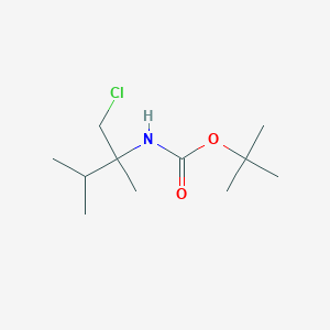 molecular formula C11H22ClNO2 B13179255 tert-Butyl N-(1-chloro-2,3-dimethylbutan-2-yl)carbamate 