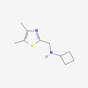 molecular formula C10H16N2S B13179284 N-[(dimethyl-1,3-thiazol-2-yl)methyl]cyclobutanamine 