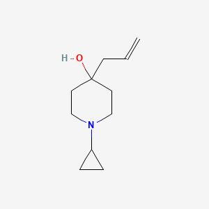 molecular formula C11H19NO B13179312 1-Cyclopropyl-4-(prop-2-en-1-yl)piperidin-4-ol 