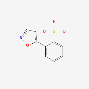 molecular formula C9H6FNO3S B13179314 2-(1,2-Oxazol-5-YL)benzene-1-sulfonyl fluoride 