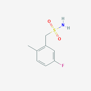 molecular formula C8H10FNO2S B13179319 (5-Fluoro-2-methylphenyl)methanesulfonamide 
