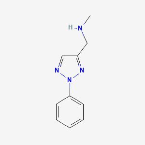 molecular formula C10H12N4 B13179327 methyl[(2-phenyl-2H-1,2,3-triazol-4-yl)methyl]amine 