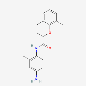 molecular formula C18H22N2O2 B1317933 N-(4-Amino-2-methylphenyl)-2-(2,6-dimethylphenoxy)propanamide CAS No. 953736-63-5