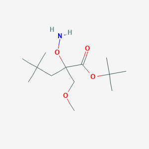 molecular formula C13H27NO4 B13179349 tert-Butyl 2-(aminooxy)-2-(methoxymethyl)-4,4-dimethylpentanoate 