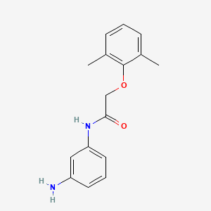 molecular formula C16H18N2O2 B1317936 N-(3-氨基苯基)-2-(2,6-二甲基苯氧基)乙酰胺 CAS No. 953892-15-4