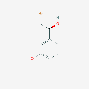 molecular formula C9H11BrO2 B13179389 (1S)-2-bromo-1-(3-methoxyphenyl)ethanol 