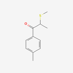 molecular formula C11H14OS B13179450 1-(4-Methylphenyl)-2-(methylsulfanyl)propan-1-one 