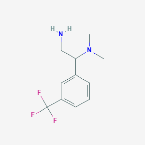 molecular formula C11H15F3N2 B1317952 {2-氨基-1-[3-(三氟甲基)苯基]乙基}二甲胺 CAS No. 96788-00-0