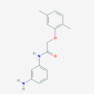 molecular formula C16H18N2O2 B1317953 N-(3-Aminophenyl)-2-(2,5-dimethylphenoxy)acetamide CAS No. 953716-12-6