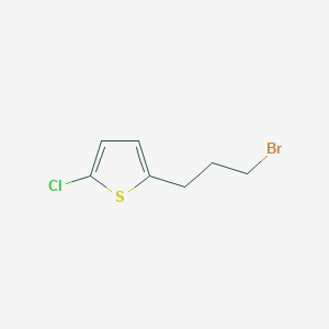 molecular formula C7H8BrClS B13179532 2-(3-Bromopropyl)-5-chlorothiophene 