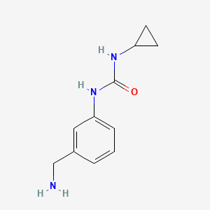molecular formula C11H15N3O B13179555 1-[3-(Aminomethyl)phenyl]-3-cyclopropylurea 