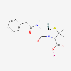 molecular formula C16H17KN2O4S B13179589 potassium (5S)-3,3-dimethyl-7-oxo-6-(2-phenylacetamido)-4-thia-1-azabicyclo[3.2.0]heptane-2-carboxylate 