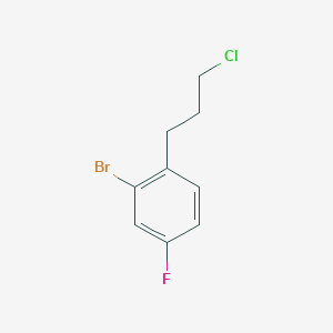 molecular formula C9H9BrClF B13179594 2-Bromo-1-(3-chloropropyl)-4-fluorobenzene 