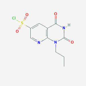 molecular formula C10H10ClN3O4S B13179633 2,4-Dioxo-1-propyl-1,2,3,4-tetrahydropyrido[2,3-d]pyrimidine-6-sulfonyl chloride 