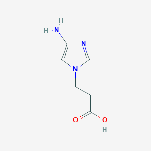 molecular formula C6H9N3O2 B13179664 3-(4-Amino-imidazol-1-YL)-propionic acid CAS No. 1211596-27-8