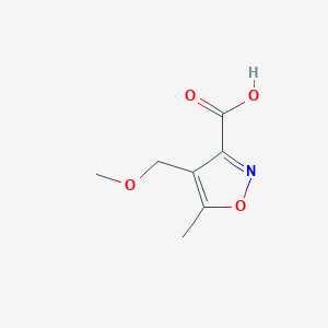 molecular formula C7H9NO4 B1317968 4-(Methoxymethyl)-5-methylisoxazole-3-carboxylic acid CAS No. 934156-84-0