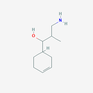 molecular formula C10H19NO B13179761 3-Amino-1-(cyclohex-3-en-1-yl)-2-methylpropan-1-ol 