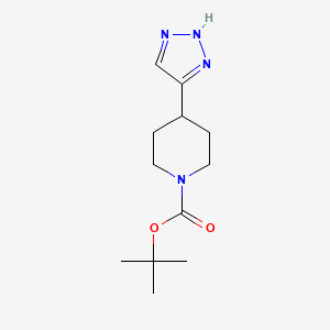 molecular formula C12H20N4O2 B13179788 tert-Butyl 4-(2H-1,2,3-triazol-4-yl)piperidine-1-carboxylate 