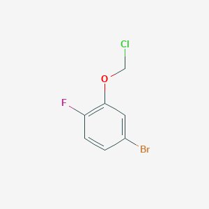 molecular formula C7H5BrClFO B13179814 4-Bromo-2-(chloromethoxy)-1-fluorobenzene 