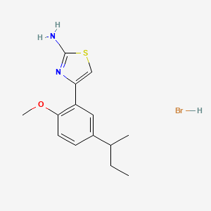 molecular formula C14H19BrN2OS B1317984 4-(5-Sec-butyl-2-methoxyphenyl)-1,3-thiazol-2-amine hydrobromide 