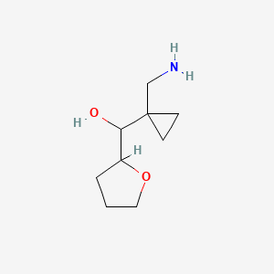 molecular formula C9H17NO2 B13179850 [1-(Aminomethyl)cyclopropyl](oxolan-2-yl)methanol 