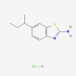 molecular formula C11H15ClN2S B1317986 6-Sec-butyl-1,3-benzothiazol-2-amine hydrochloride 
