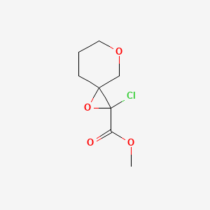 molecular formula C8H11ClO4 B13179884 Methyl 2-chloro-1,5-dioxaspiro[2.5]octane-2-carboxylate 