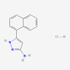 molecular formula C13H12ClN3 B1317990 3-(Naphthalen-1-yl)-1H-pyrazol-5-amine hydrochloride 