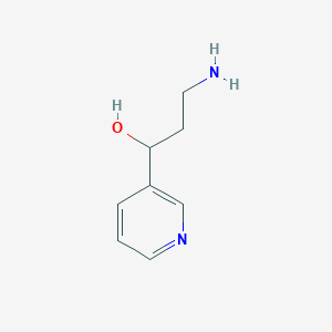 molecular formula C8H12N2O B13179901 3-Amino-1-(pyridin-3-yl)propan-1-ol 