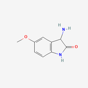 molecular formula C9H10N2O2 B13179908 3-amino-5-methoxy-2,3-dihydro-1H-indol-2-one 