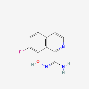 molecular formula C11H10FN3O B13179915 (E)-7-Fluoro-N'-hydroxy-5-methylisoquinoline-1-carboximidamide 