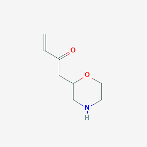 molecular formula C8H13NO2 B13179926 1-(Morpholin-2-yl)but-3-en-2-one 