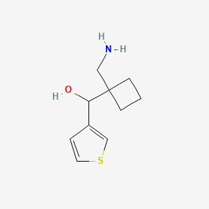 molecular formula C10H15NOS B13179933 [1-(Aminomethyl)cyclobutyl](thiophen-3-YL)methanol 