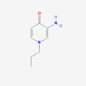molecular formula C8H12N2O B13179949 3-Amino-1-propyl-1,4-dihydropyridin-4-one 
