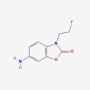 molecular formula C9H9FN2O2 B13179955 6-Amino-3-(2-fluoroethyl)-2,3-dihydro-1,3-benzoxazol-2-one 