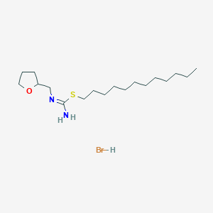 molecular formula C18H37BrN2OS B13179982 N'-(Oxolan-2-ylmethyl)(dodecylsulfanyl)methanimidamide hydrobromide 