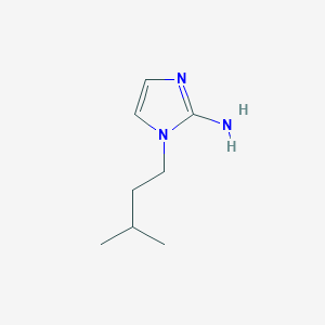 molecular formula C8H15N3 B13180080 1-(3-Methylbutyl)-1H-imidazol-2-amine 