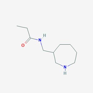 molecular formula C10H20N2O B13180099 N-[(Azepan-3-yl)methyl]propanamide 