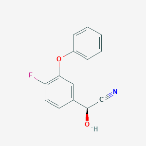 molecular formula C14H10FNO2 B131801 (S)-4-Fluoro-3-phenoxybenzaldehyde-cyanhydrine CAS No. 81496-30-2