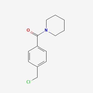 molecular formula C13H16ClNO B1318011 (4-(Chloromethyl)phenyl)(piperidin-1-yl)methanone CAS No. 185743-00-4