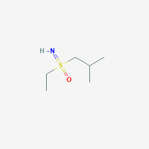molecular formula C6H15NOS B13180118 Ethyl(imino)(2-methylpropyl)-lambda6-sulfanone 