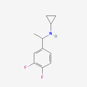 molecular formula C11H13F2N B13180136 N-[1-(3,4-Difluorophenyl)ethyl]cyclopropanamine 